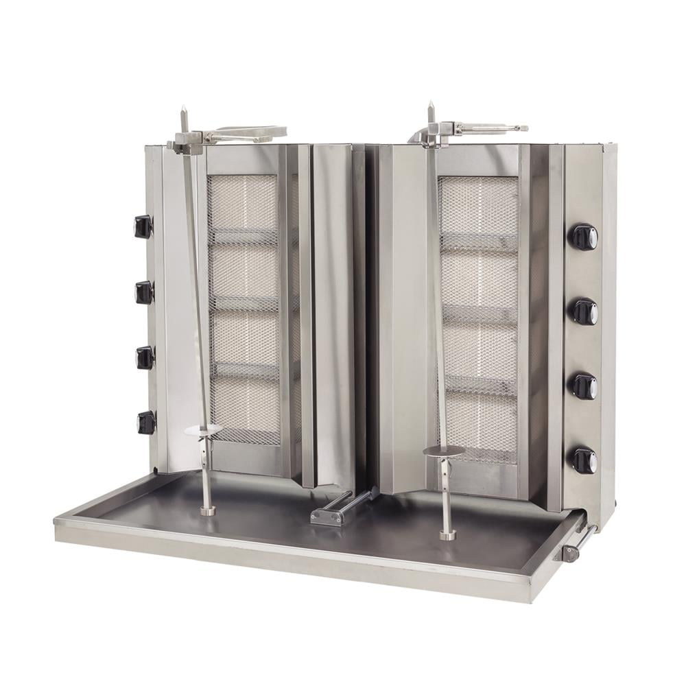 DRN Sabit Çiftli Döner Ocağı, Doğalgazlı/LPG'li, 8 Radyanlı, 110×70×90 cm, DRNDSCG-8