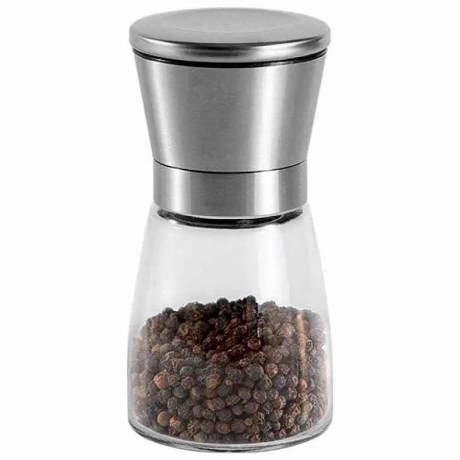 Epinox Tuz/Biber Değirmeni Çelik Kapak - Cam Hazne 13 Cm (CSM-130)