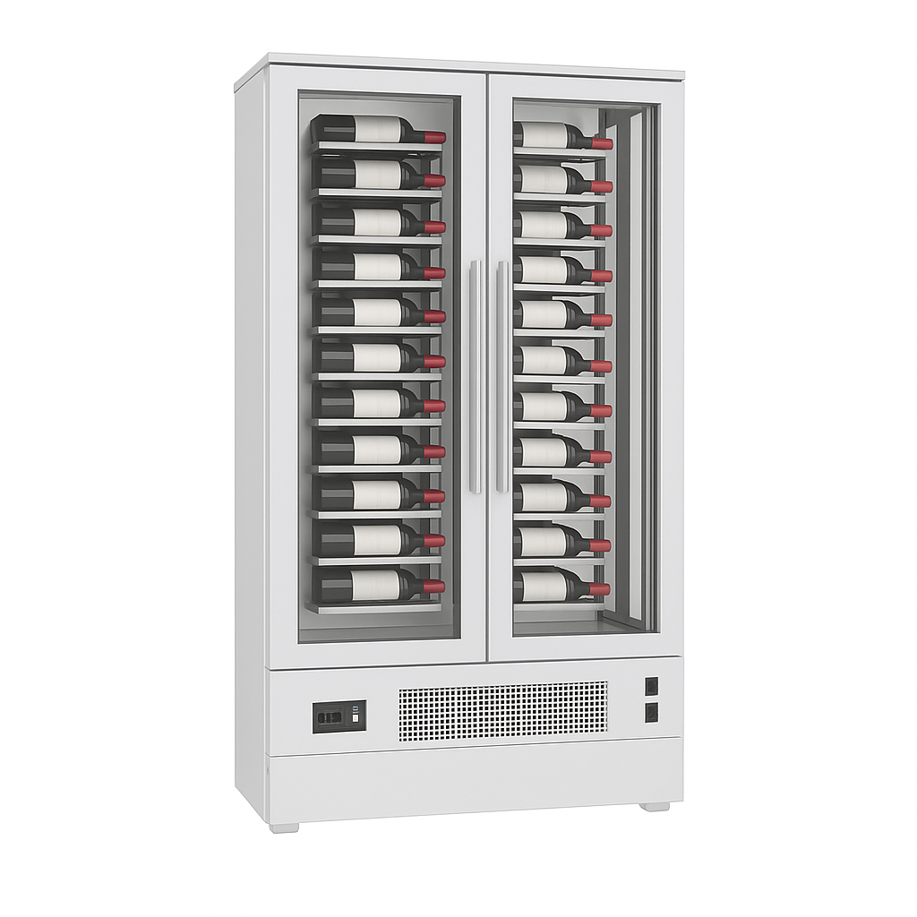 Frenox 100x62x206 cm. 128 Şişe Kapasiteli Cam Kapılı Şarap Buzdolabı WN10-SB-R290  
