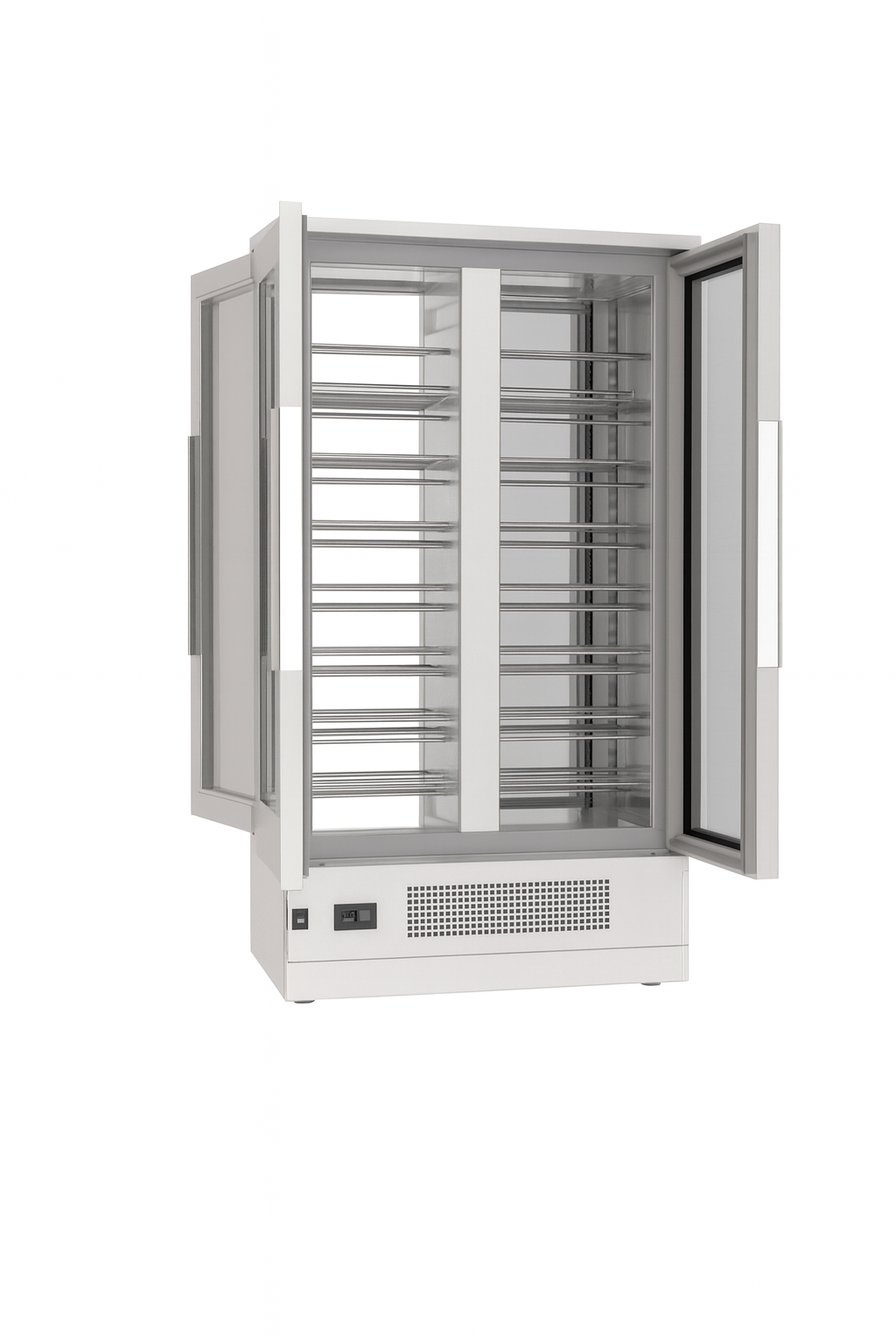 Frenox 100x66x206 cm. 128 Şişe Kapasiteli Cam Kapılı Şarap Buzdolabı WN10-2-SB-R290