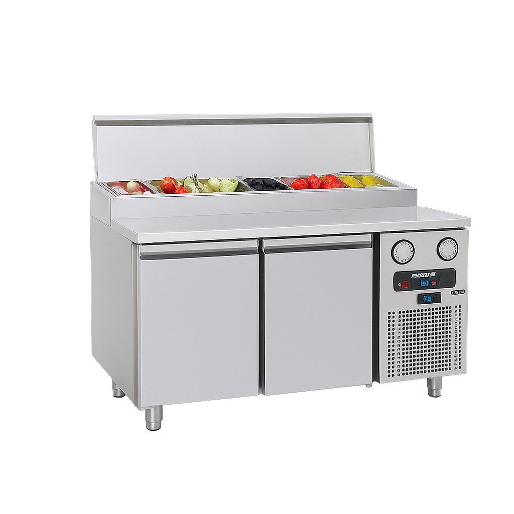Frenox   140x70x97 cm. 8 Adet 1/4x150 Küvet Kapasiteli Make-up,Pizza Hazırlık Dolabı MGA2-04-R290