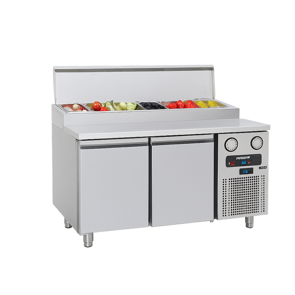 Frenox 140x70x97 cm. 8 Adet 1/6x150 Küvet Kapasiteli Make-up,Pizza Hazırlık Dolabı MGA2-06-R290