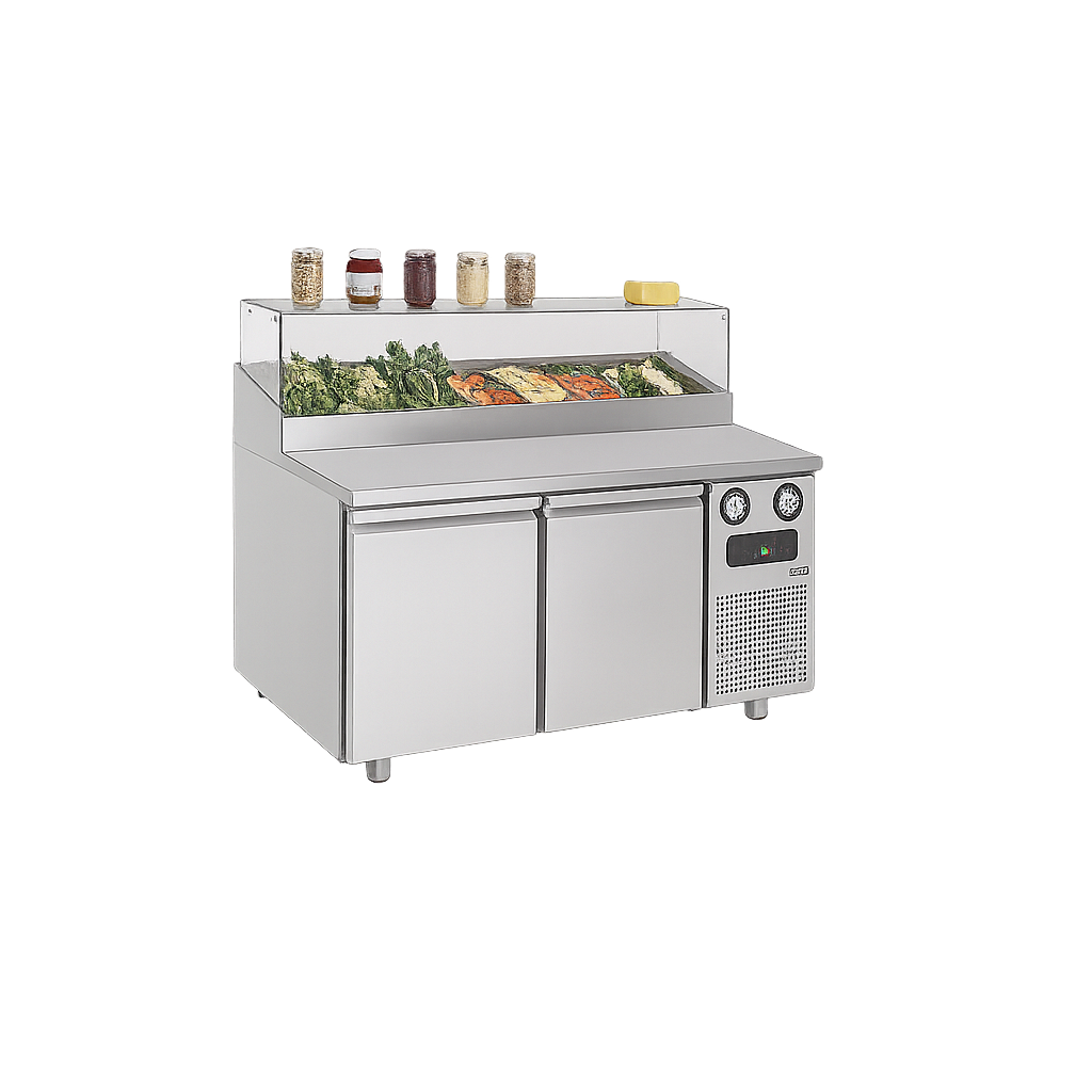 Frenox 164x83x128 cm. 460 lt. Pizza Hazırlık Buzdolabı PMN-164-R290