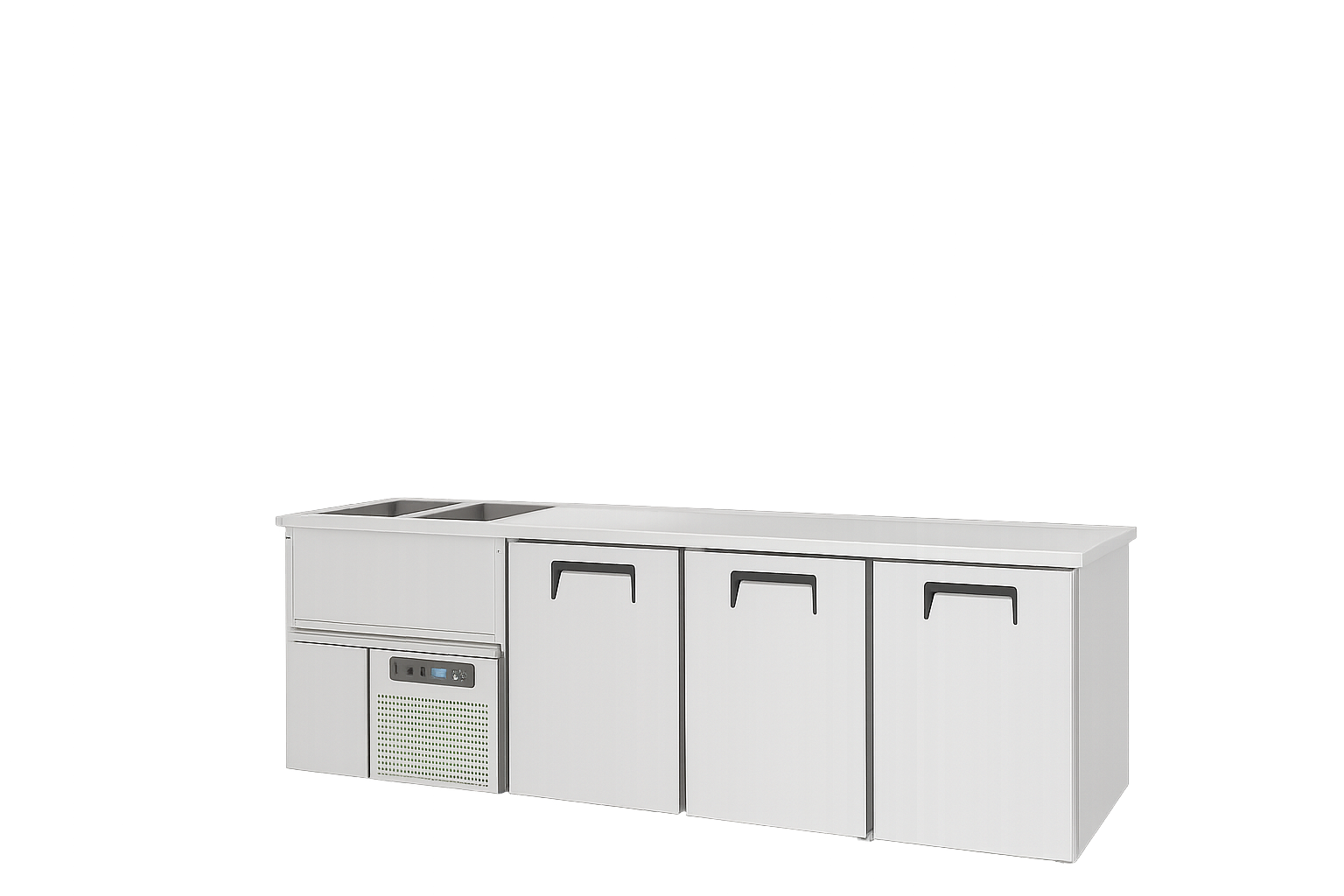 Frenox 195x70x94,5 Çift Evyeli Soğutucu Bira Buzdolabı KGN3-2E-L-R290
