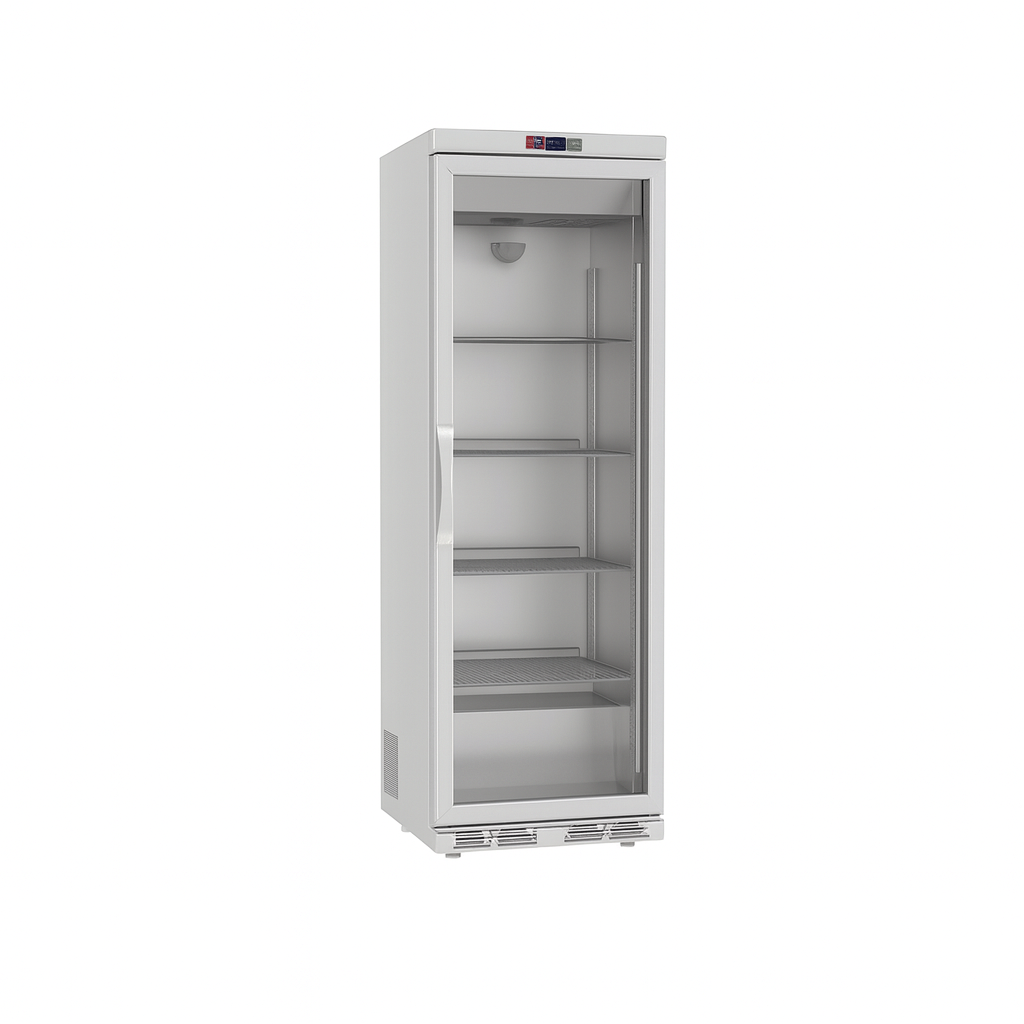 Frenox 60x66x183,5 cm. 400 lt Cam Kapak,Dik Tip Tek Kapılı Bar Arkası Şişe Soğutucu,Meşrubat Dolabı SS300-R290