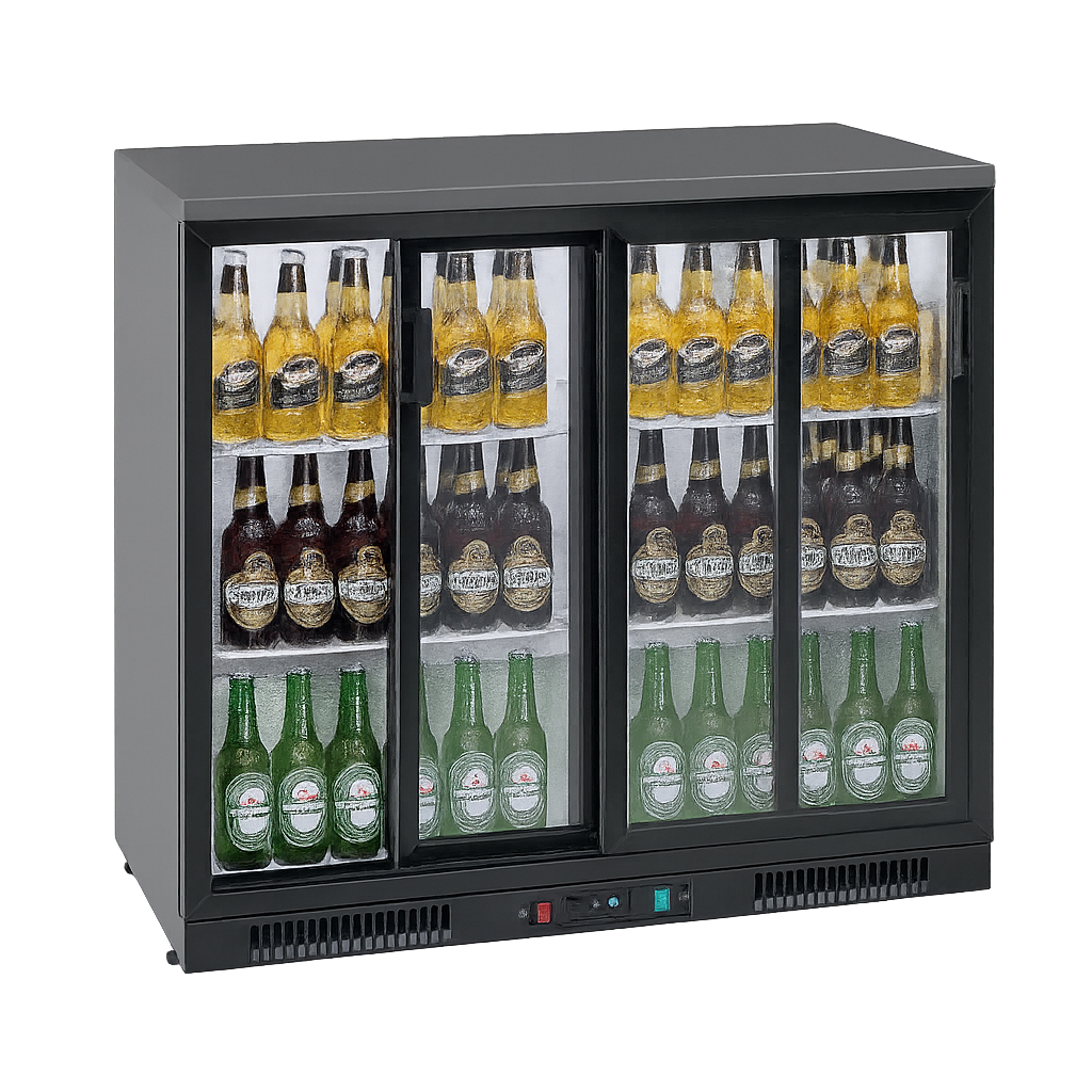 Frenox  92x50x91 cm. 210 lt. Kapı Ve Ön Kanopi Paslanmaz Bar Buzdolabı BB250SS-R290