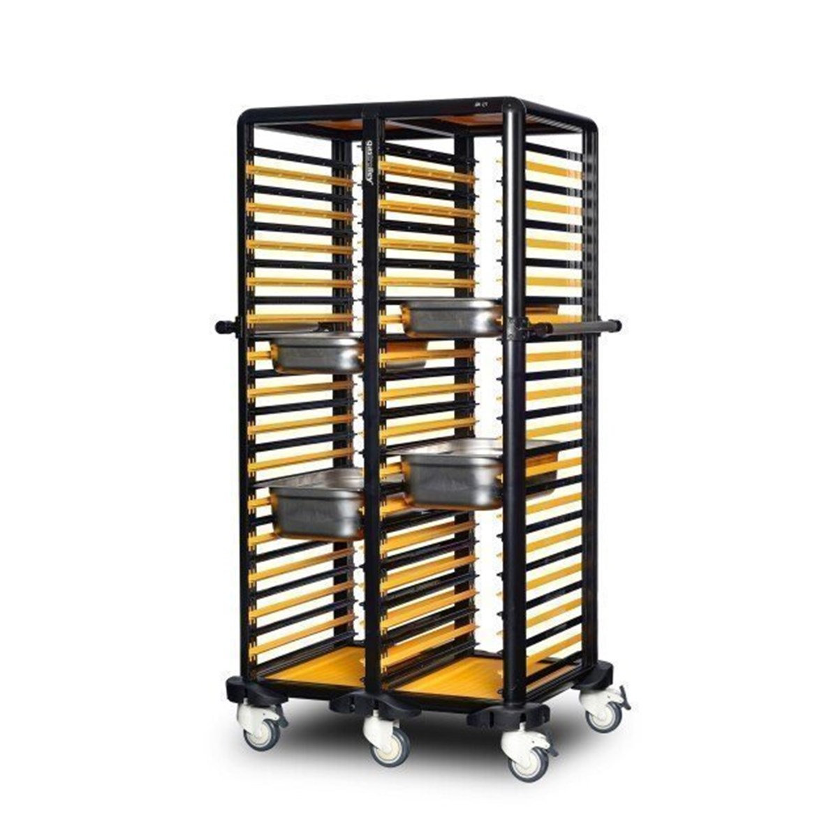 Gastrolley 150 İkili Gastronom Küvet Taşıma Arabası, Etrafı Açık, 93x71x174 cm