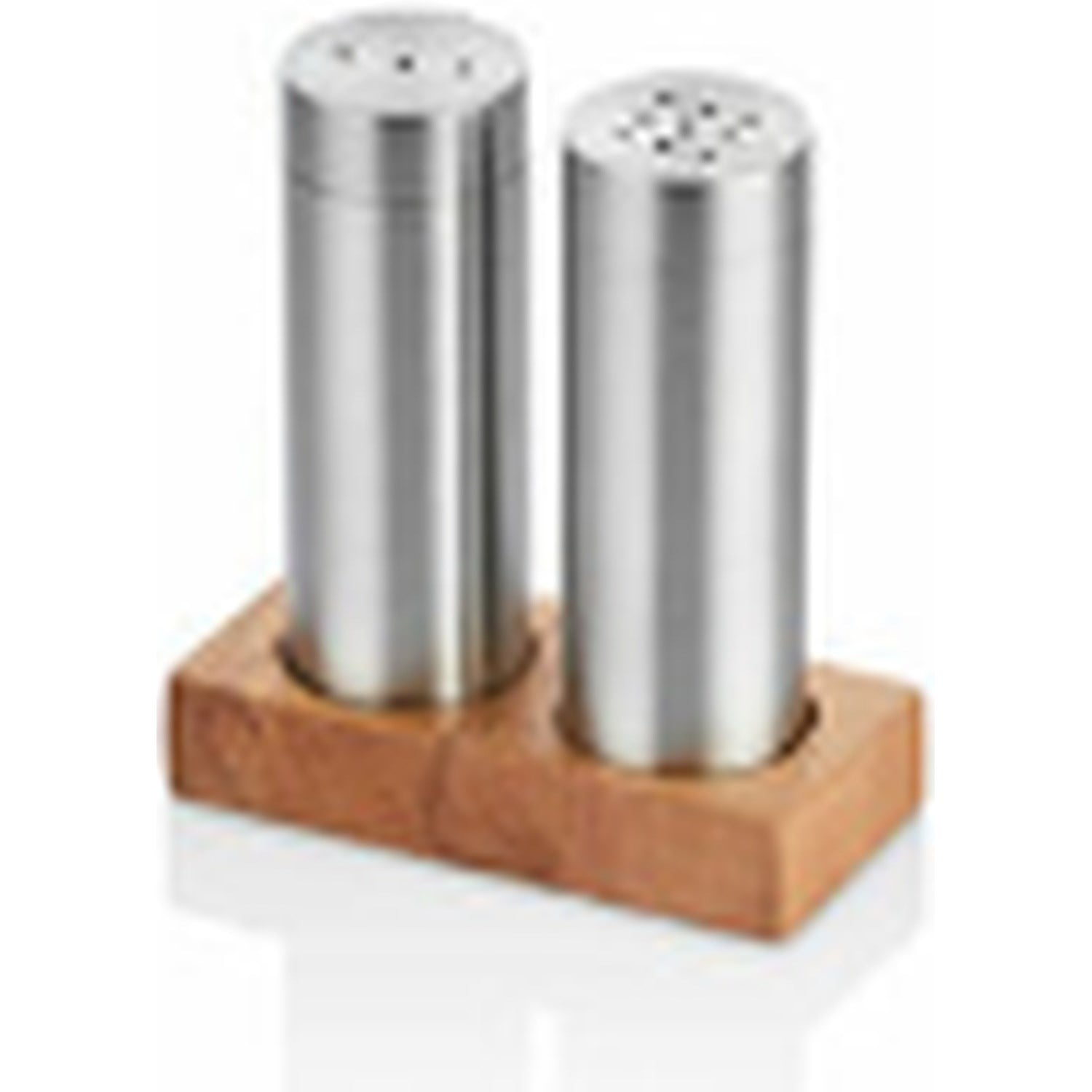 Kitchen Mall 2'Lİ Boru Tuzluk TK Ahşap Standlı KM472