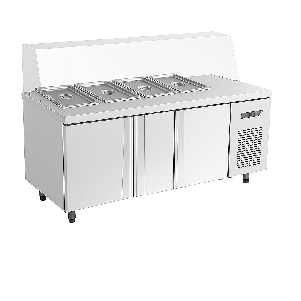 Ndustrio Tezgah Tipi Saladbar, 1/1 4xGN, 2100x730x1150 mm, TPG-73 SALAD BAR