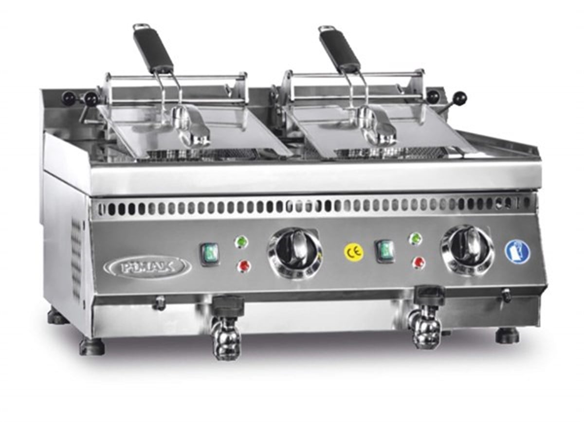 Pimak Elektrikli Fritöz, 12+12 Litre, Set Üstü, 80×70×30 Cm