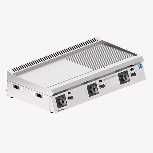 Seamac Özel Seri Doğalgazlı/Tüplü Playt Izgara 120 cm, Yarı Oluklu Yüzey