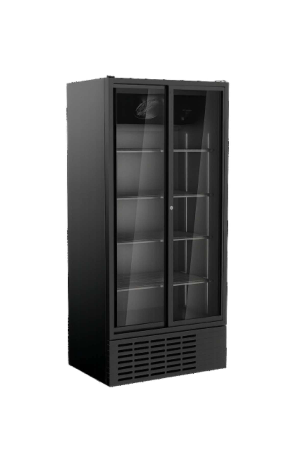 Senox SDS-1010 DC 2 CF Kanopisiz Sürgülü Kapı, Dik Tip Şişe Soğutucu Dolap, 2 Kapılı, 903/816 Litre, Siyah