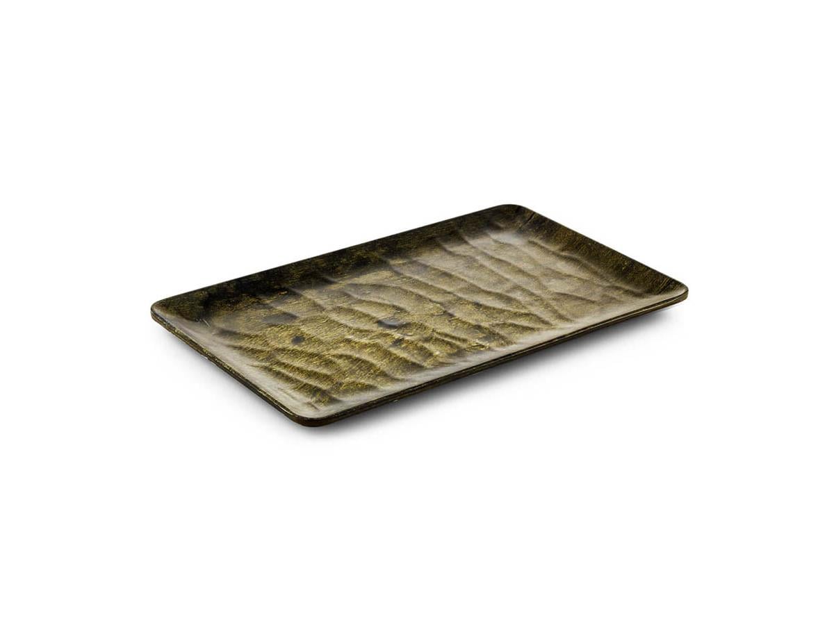 Tria Hibrit Ahşap Rölyefli Dikdörtgen Tabak 16*26 cm