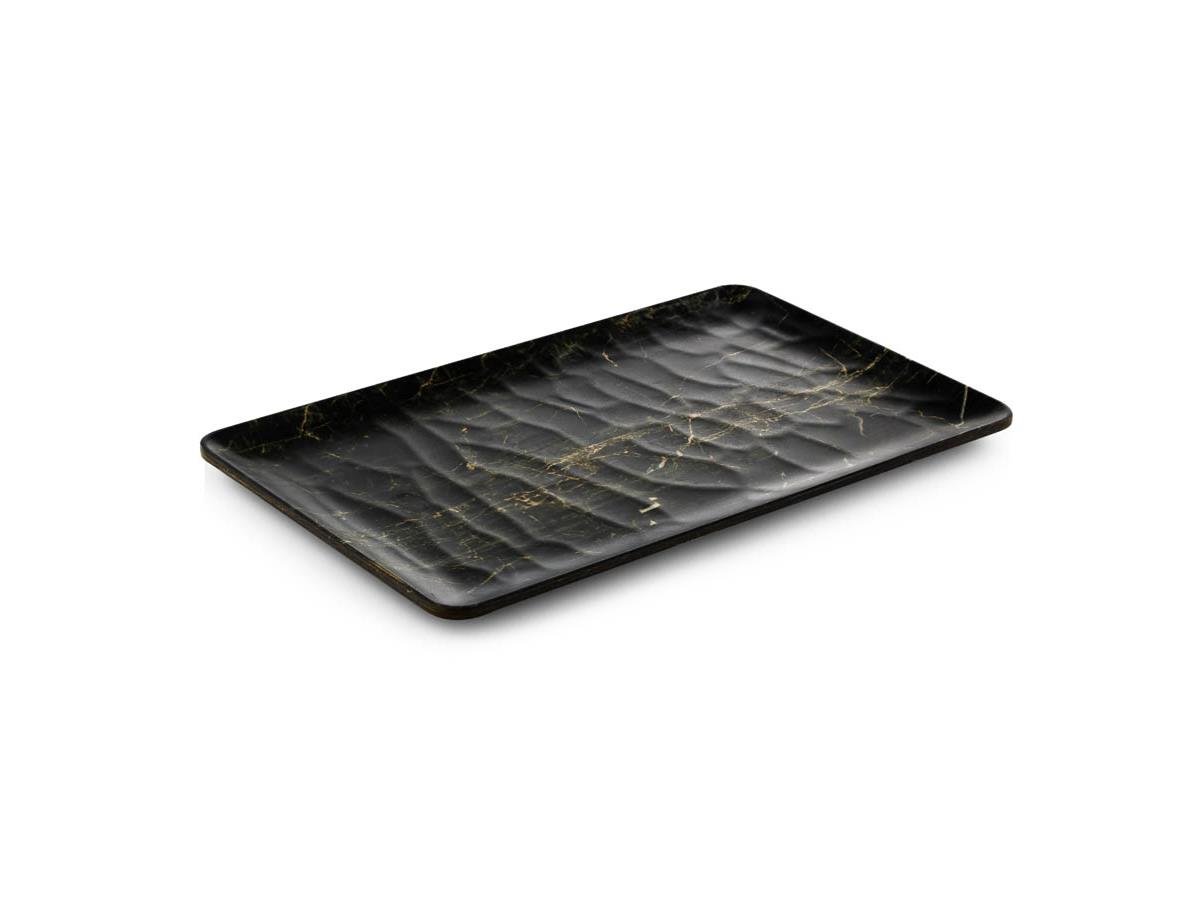 Tria Hibrit Ahşap Rölyefli Dikdörtgen Tabak 16*40 cm