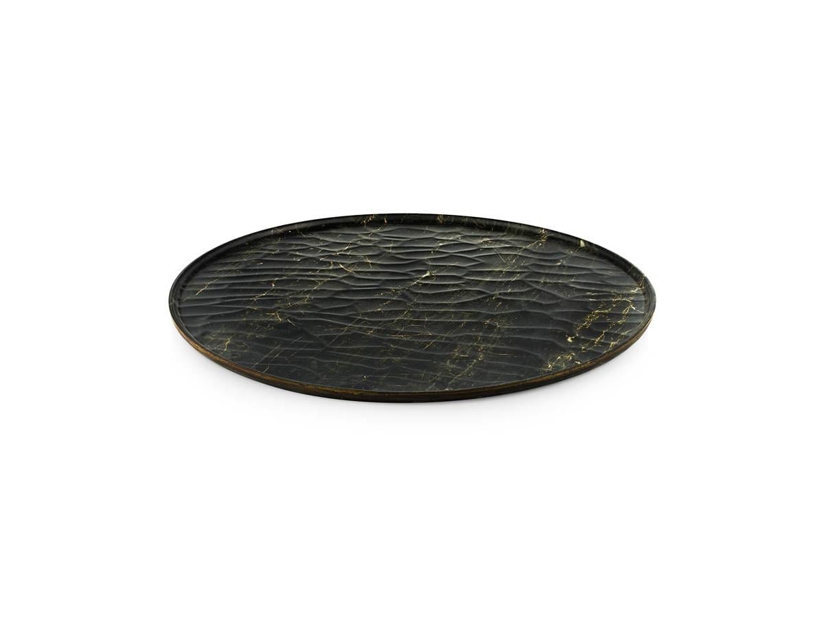 Tria Hibrit Ahşap Rölyefli Pizza Servis Tabağı 35 cm