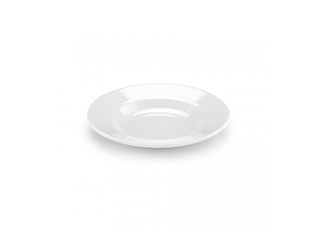 Tria Melamin Çukur Yemek Tabağı Beyaz 19 cm