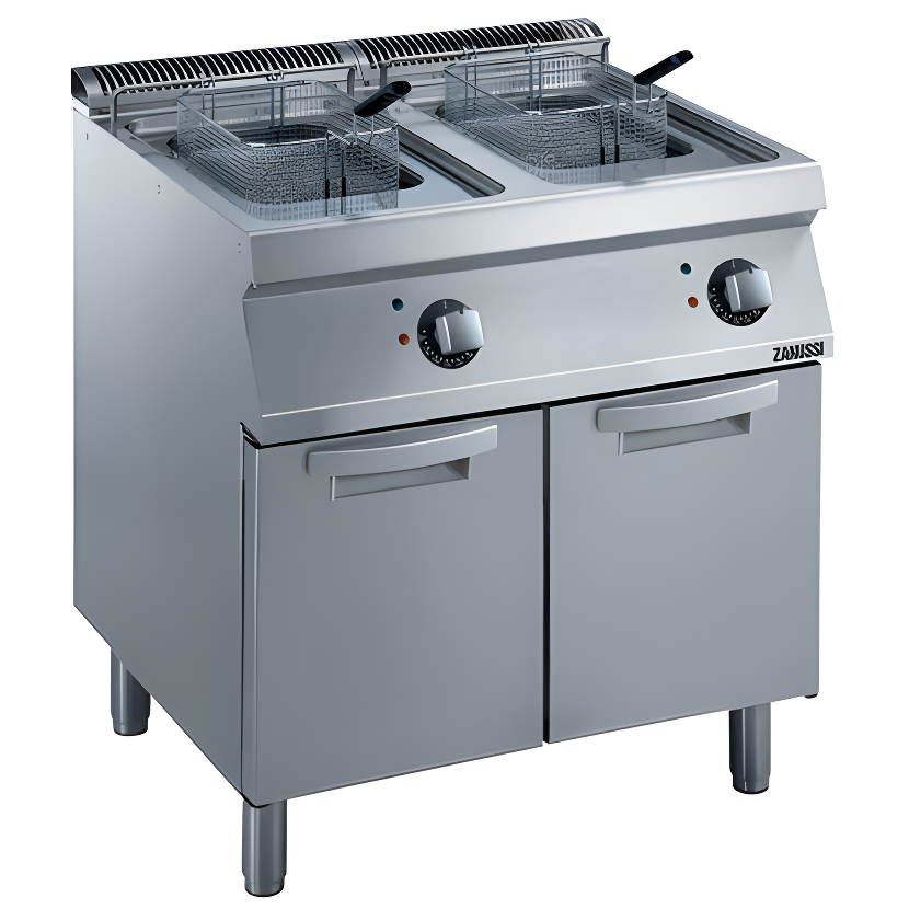 Zanussi Dolaplı Elektrikli 7+7 Litre Endüstriyel Fritöz, 800x700x850, 372078