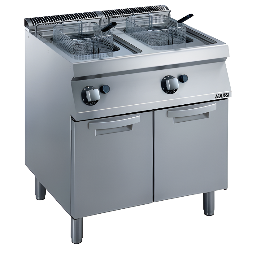 Zanussi Dolaplı Gazlı 7+7  Litre Endüstriyel Fritöz, 800x700x850, 372069