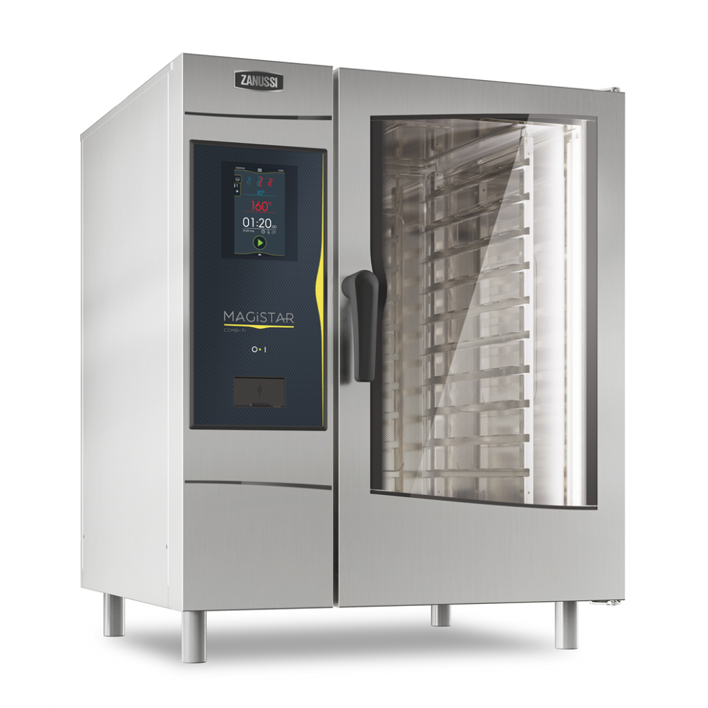 Zanussi Magistar TI Boylersiz, GN 1/1 Elektrikli, 10 Tepsili Dijital Kombi Konveksiyonel Fırın, 218622