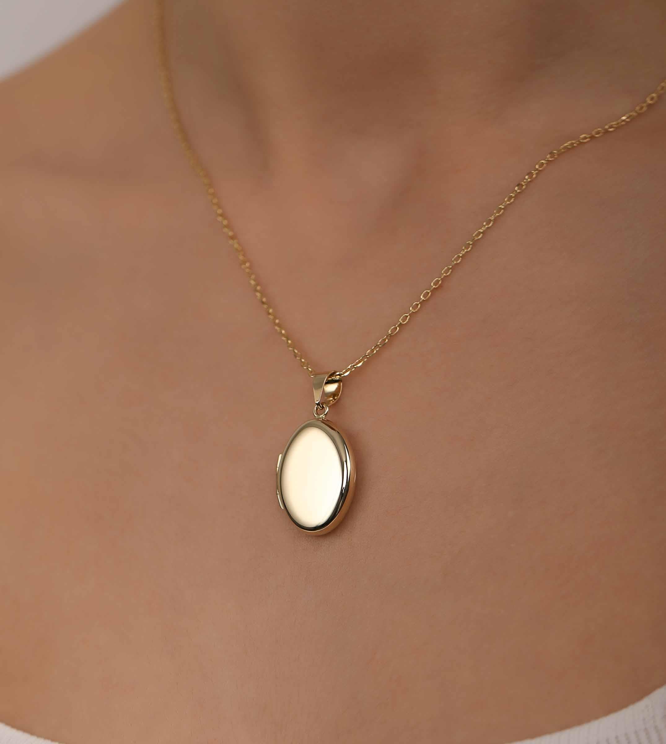 Oval Kapaklı Kolye Ucu-S