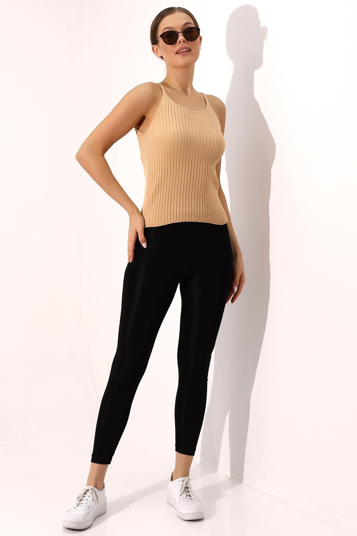 Halter Yaka Triko Atlet Bluz 4615