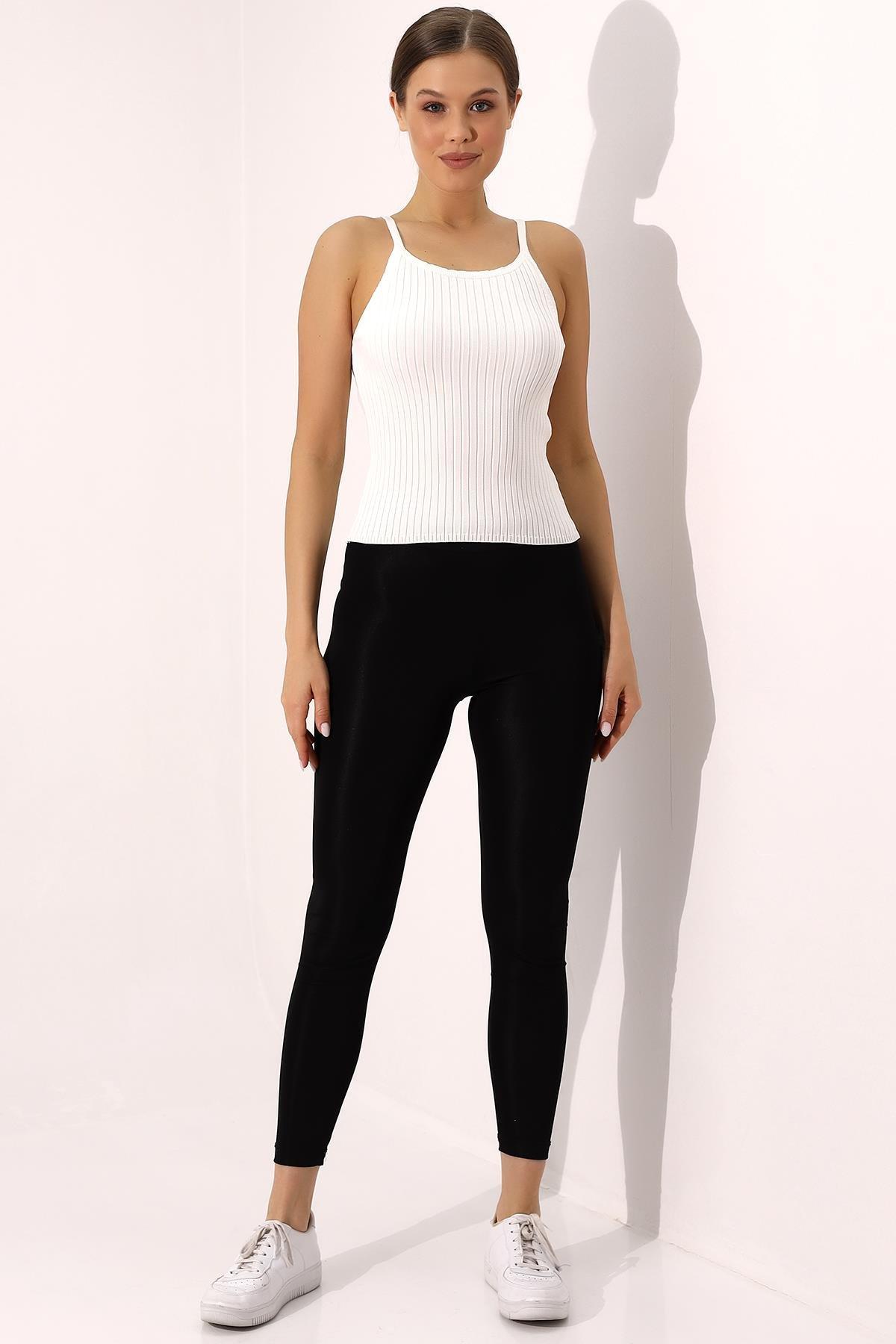 Halter Yaka Triko Atlet Bluz 4615