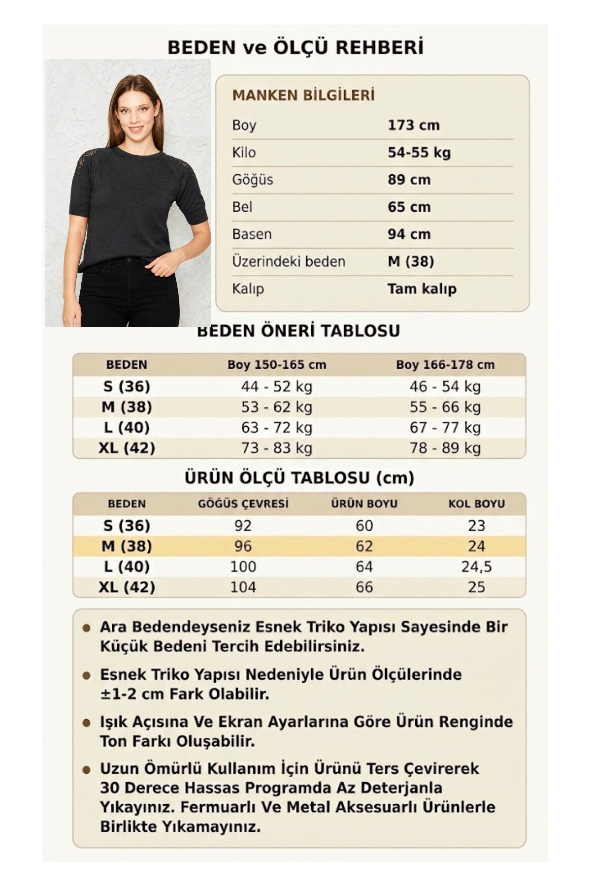 Kadın Bisiklet Yaka Kısa Kollu Ajur Detaylı Triko Bluz 1550 Antrasit