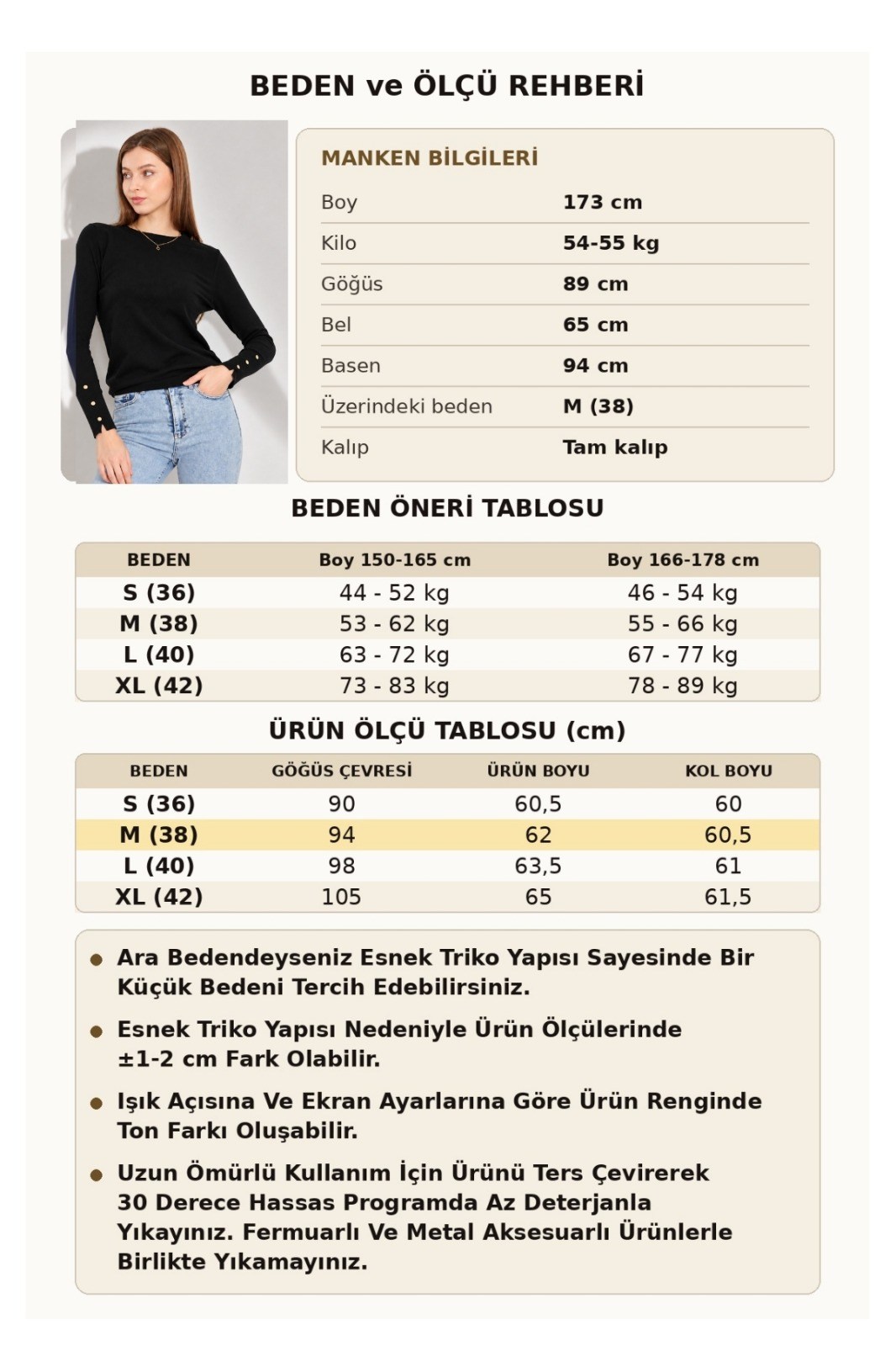 Kadın Bisiklet Yaka Kolu Çıtçıtlı Triko Kazak 1060 Siyah