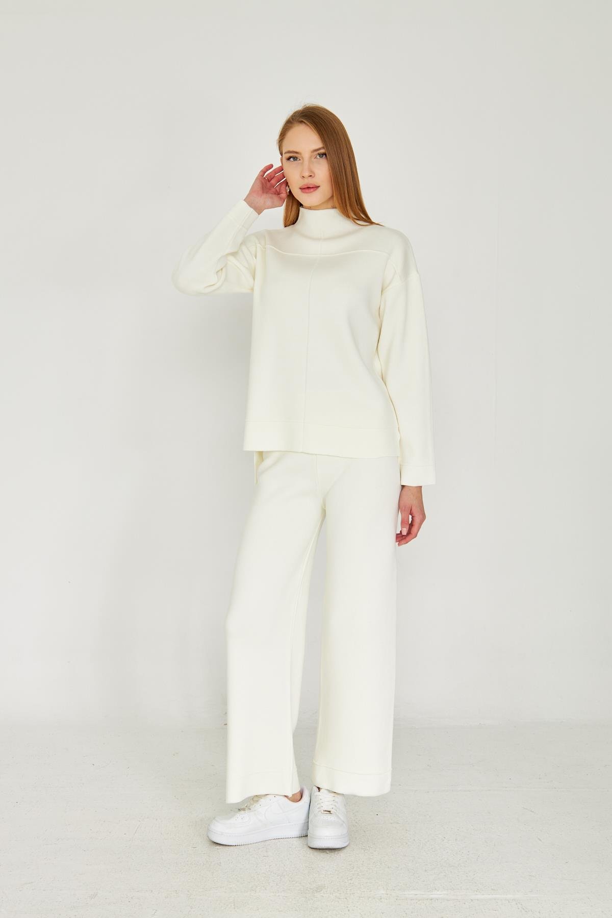 Kadın  Düz Oversize Alt Üst Takım 1308