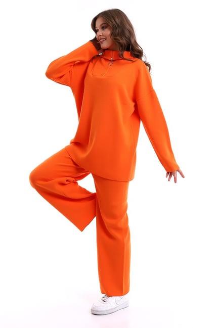 Oversize Fermuarlı Triko Alt Üst Takım 1805