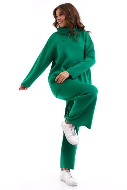 Oversize Fermuarlı Triko Alt Üst Takım 1805