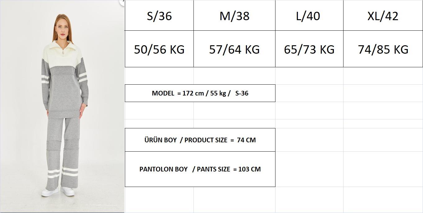 Oversize Triko Alt Üst Eşofman Takımı 1230