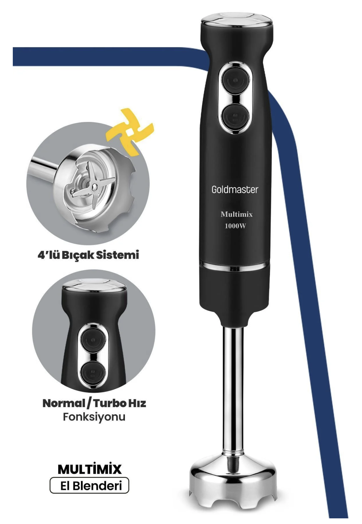 GOLDMASTER GM-7244S BLENDER SİYAH