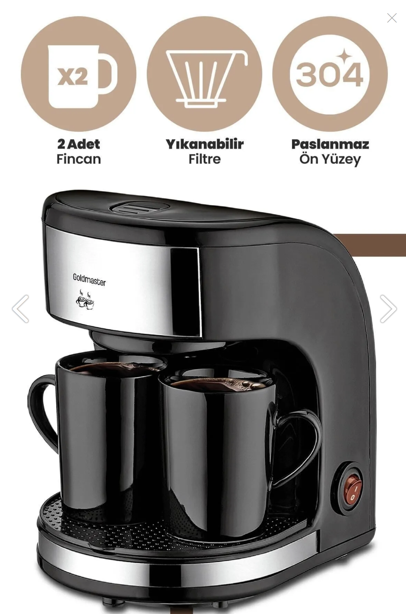GOLDMASTER GM-7349 DROPS FİLTRE KAHVE MAKİNESİ
