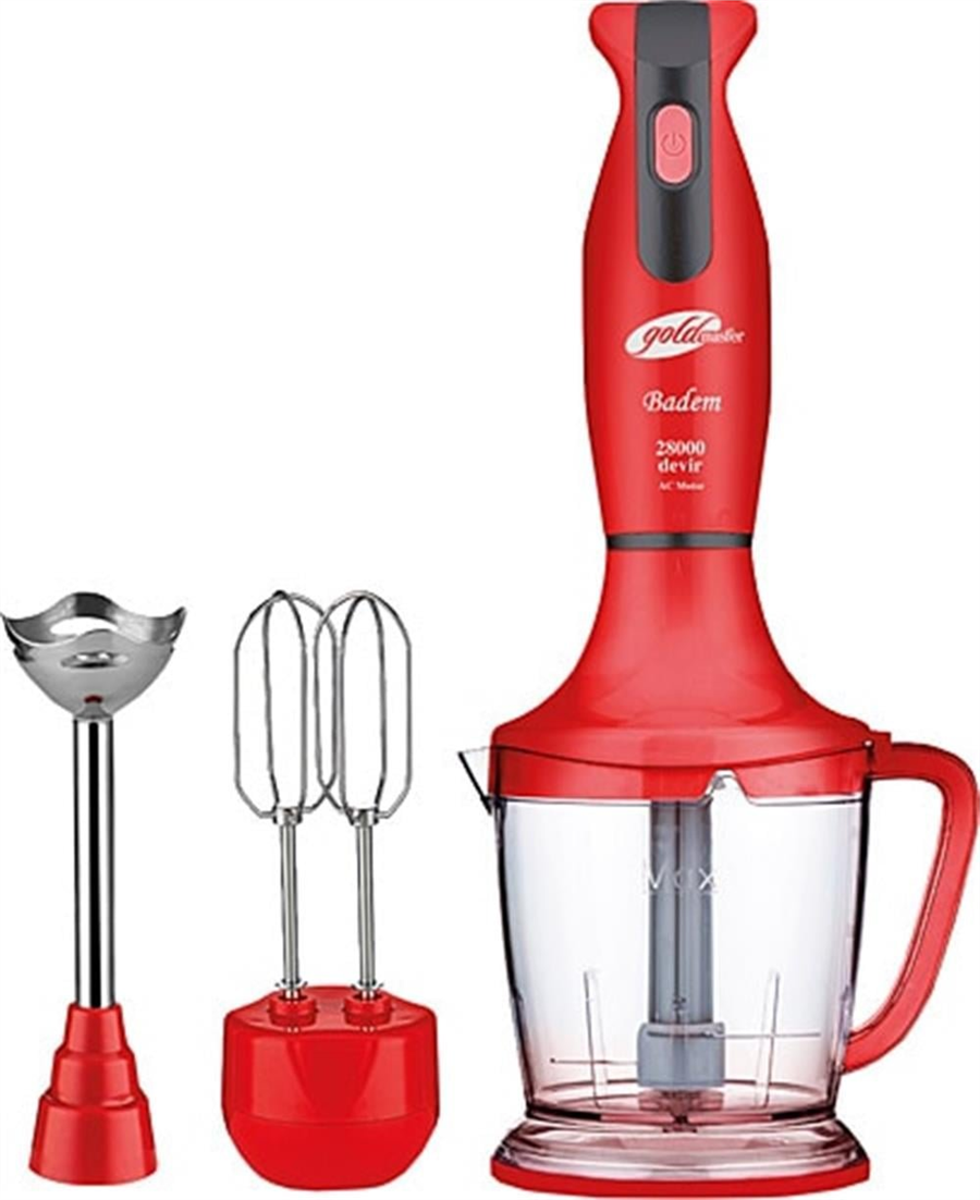 GOLDMASTER KIRMIZI BADEM BLENDER SETİ