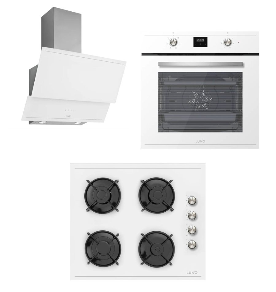 LUNO Beyaz Trio Dijital Ankastre Set – 3481.6.147.04 / L638W01 / F502W01