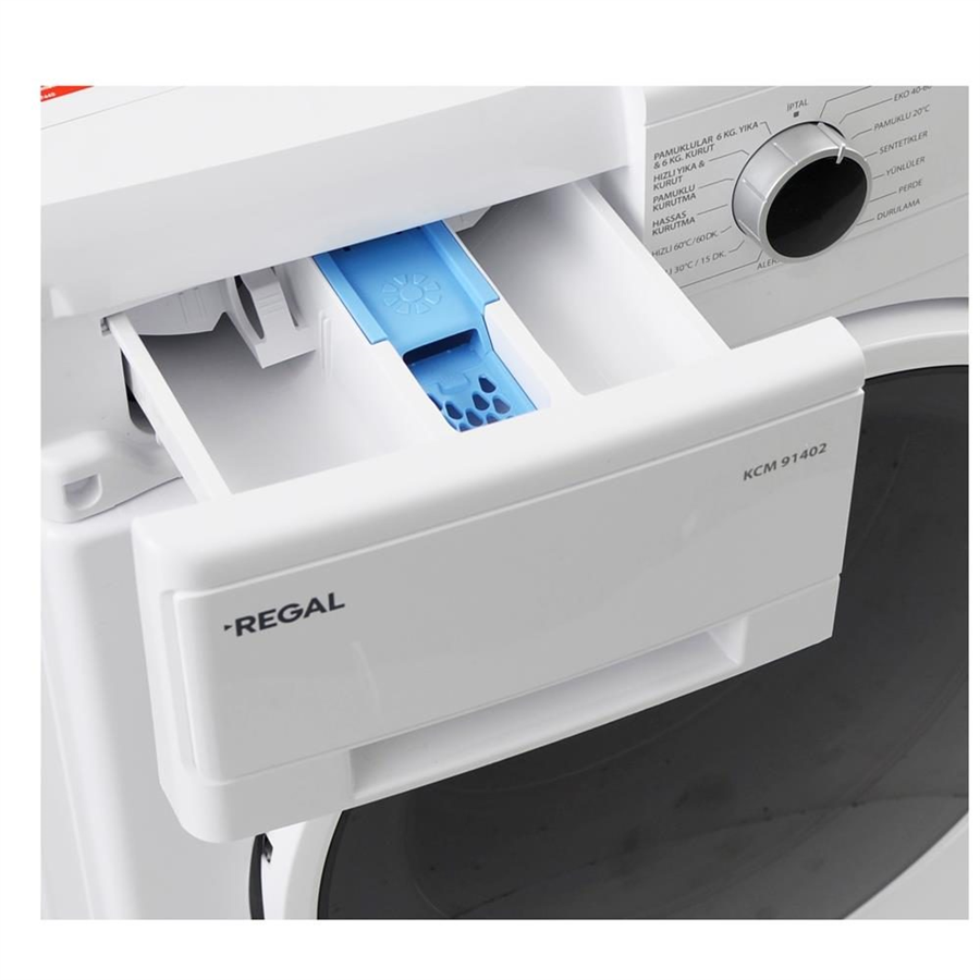 Regal KCM 91402 1400 Devir 9kg / 6 kg Kurutmalı Çamaşır Makinesi