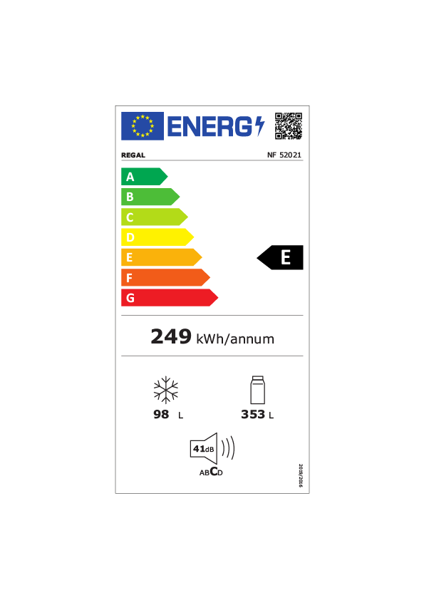 Regal NF 52021 Çift Kapılı No Frost Buzdolabı Beyaz 451 LT