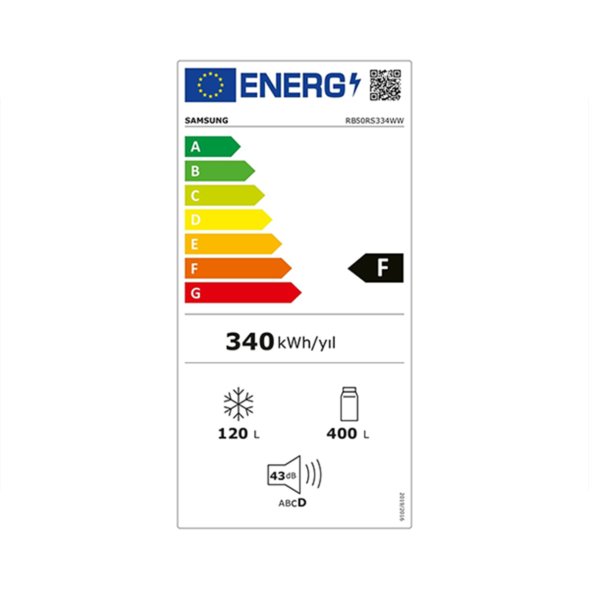 SAMSUNG RB50RS334WW/TR NO FROST BUZDOLABI