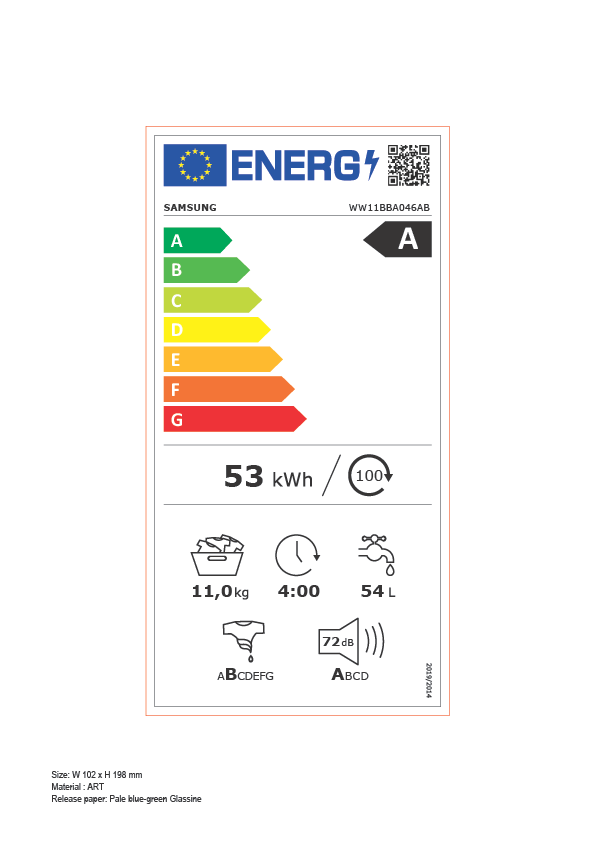 Samsung WW11BBA046ABAH 11 kg 1400 Devir Çamaşır Makinesi Siyah