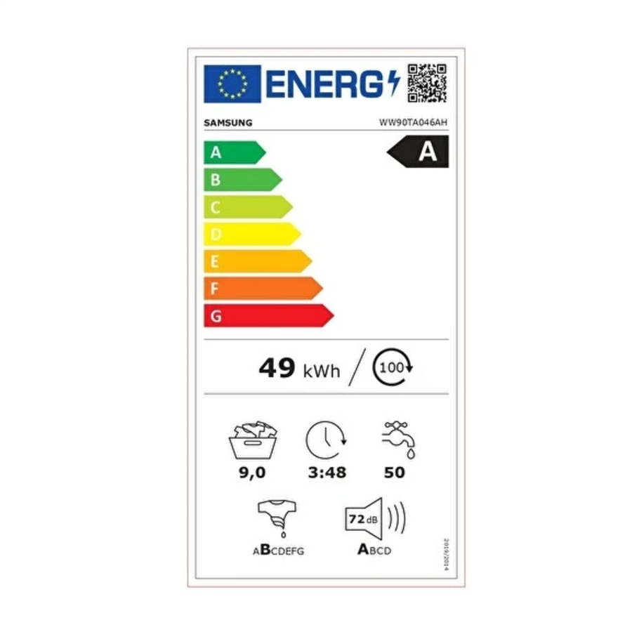 Samsung WW90TA046AH/AH 1400 Devir 9 kg Çamaşır Makinesi Beyaz