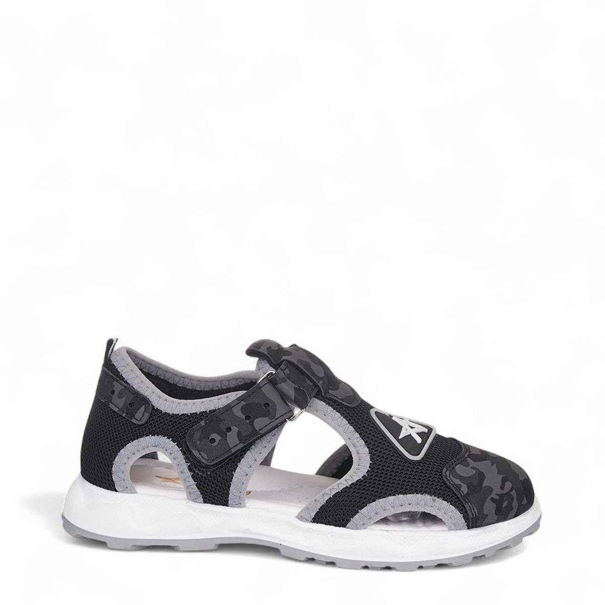 ARZEN_F_SANDALET_042 SİYAH_KAMUFLAJ