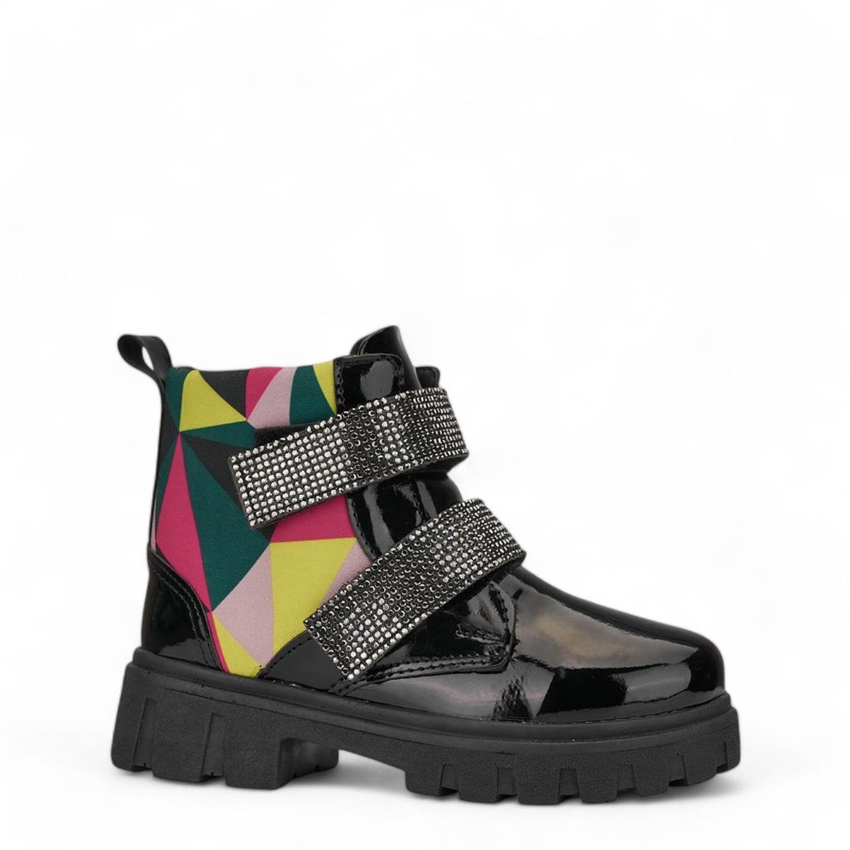 CARMELLA_P_BOT_601 SİYAH_RUGAN_DESENLİ_CIRTLI