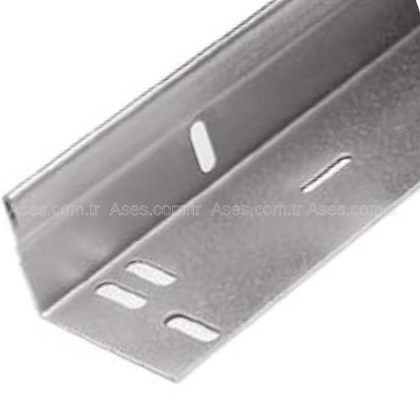 AsesASE.9VB.1000Seksiyonel Kapı Düşey L Ray 90x62x2mm (1 mt)