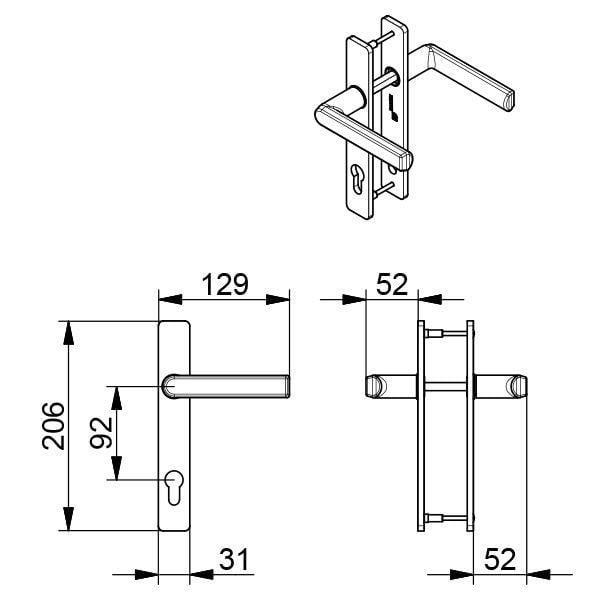 Servis Kapısı Kol-Ayna Vida Seti