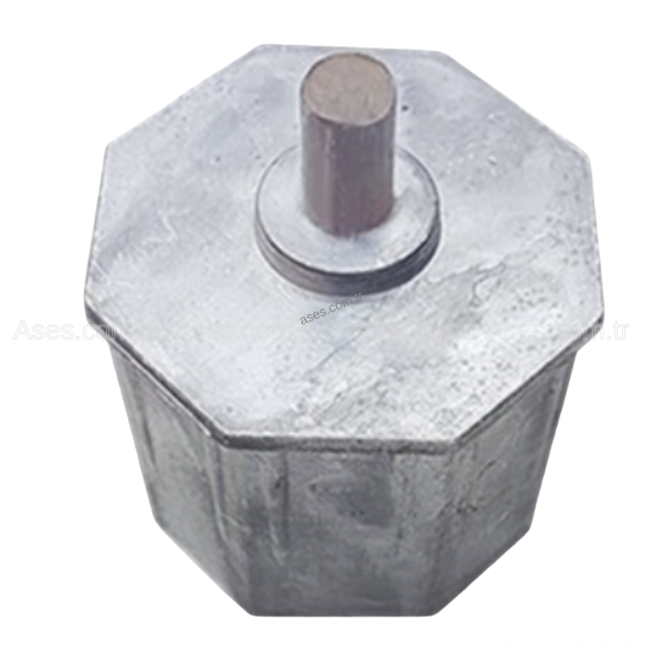 WHİTE FORMAKS.070.00.APISekizgen Boru Başı 70mm Boru L=70mm Alümünyum 12mm Pimli