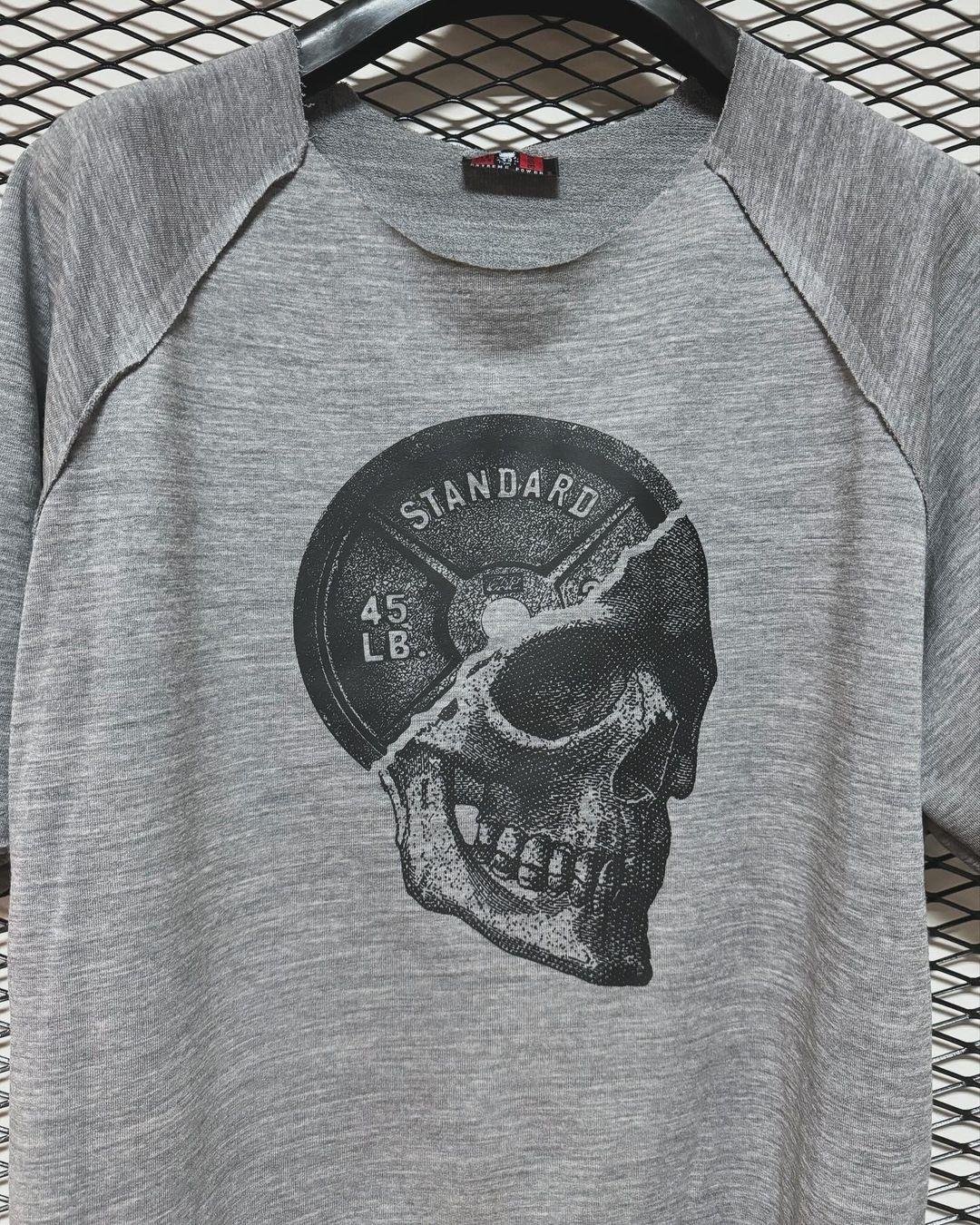 Beast Mode T-Shirt Reglan Kol Oversize Koyu Gri Kuru Kafa Baskılı