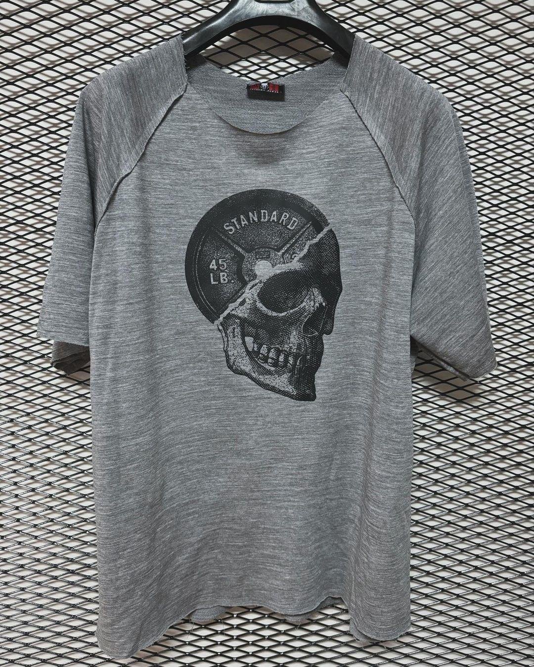 Beast Mode T-Shirt Reglan Kol Oversize Koyu Gri Kuru Kafa Baskılı