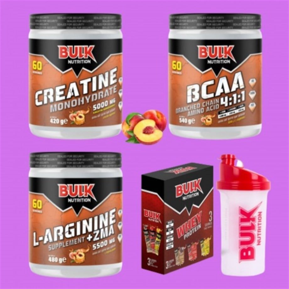 BULK BCAA 60 SERVİS - KREATİN 60 SERVİS - L ARJİNİN + ZMA 60 SERVİS
