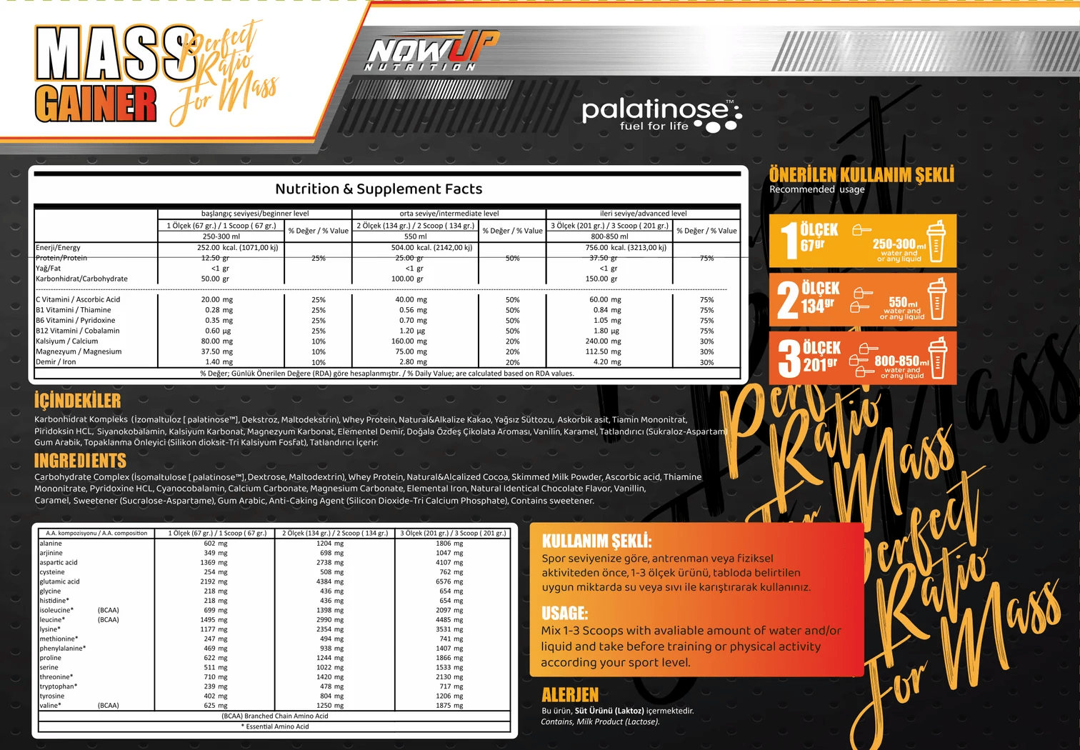 Nowup Nutrition Mass Gainer 4020 gr
